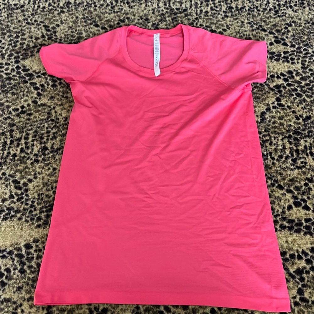 Pink Lululemon Swiftly Tech Size 12 Shirt